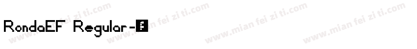 RondaEF Regular字体转换